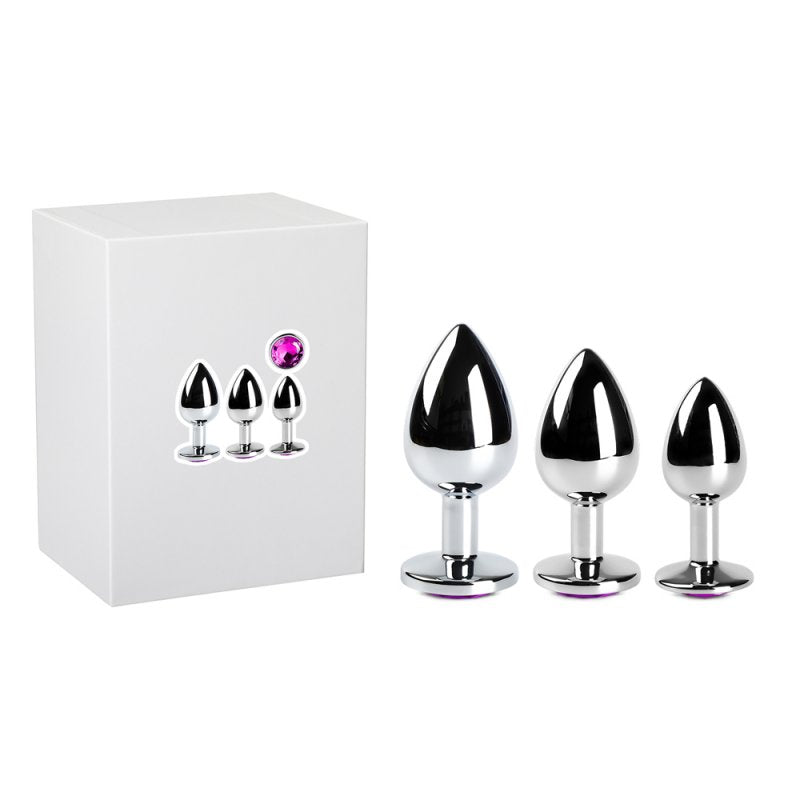 Sextoy Ensemble de 3 plugs anaux en métal GZ050