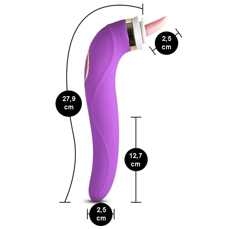 Sextoy vibromasseur à succion et léchage IW-33