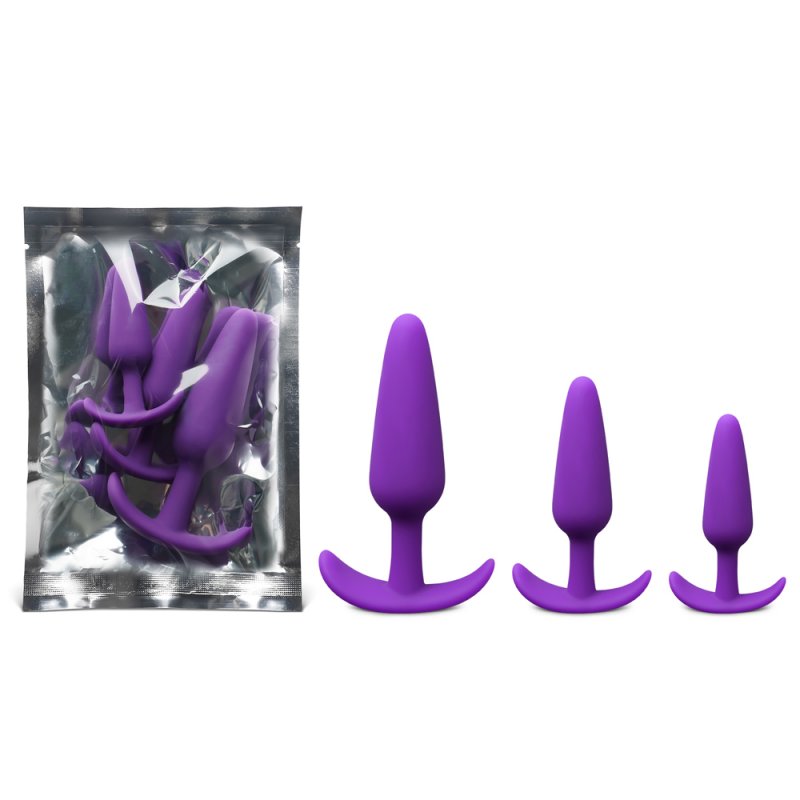 Sextoy Ensemble de 3 plugs anaux en silicone violet XL027Z