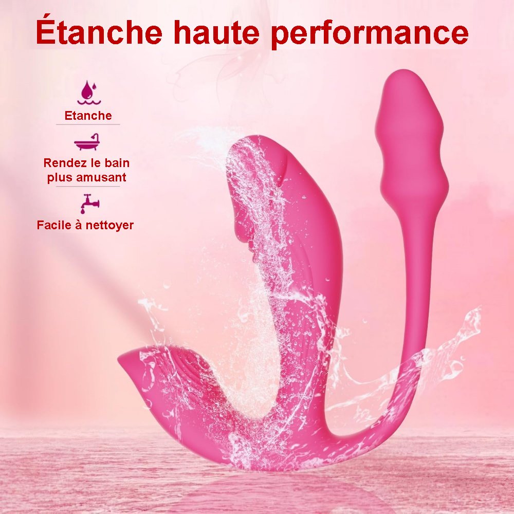 Sextoy Gode vibrant et plug anal connecté A01-050