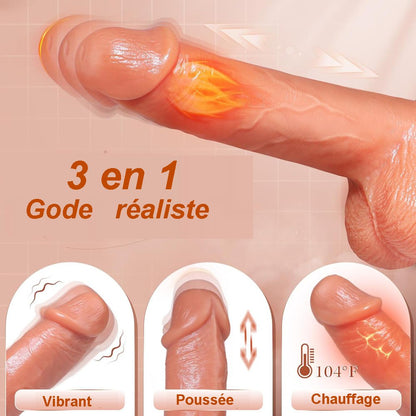 Sextoy Gode vibrant et chauffant contrôlé par application BP-12280