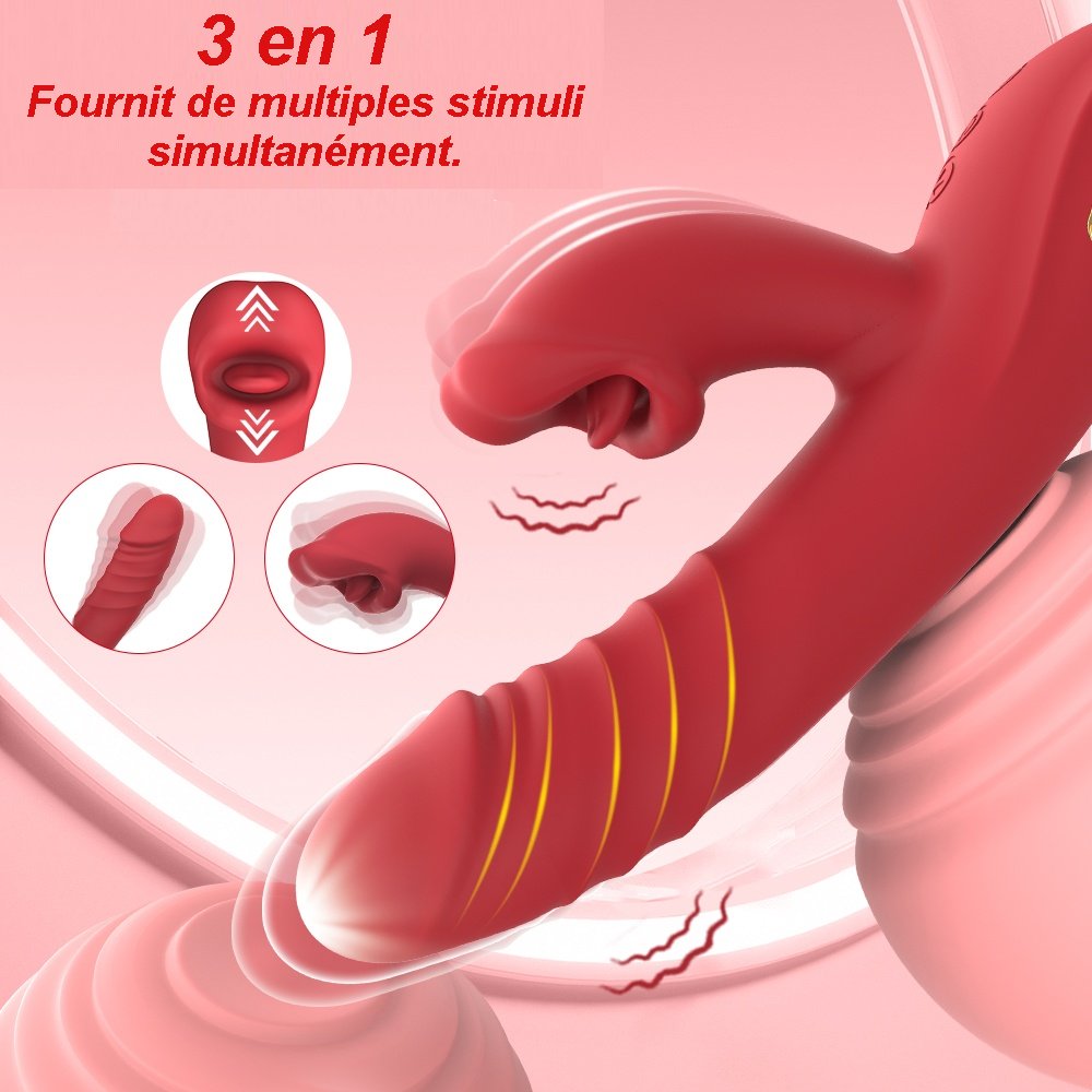 Sextoy vibromasseur point G et de stimulation clitoridienne GM-ZDB117