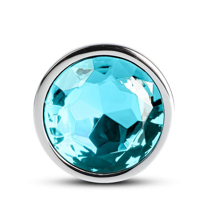 Sextoy Petit plug anal métallique bleu GZ007