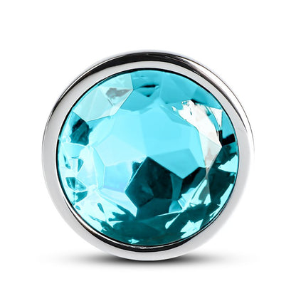 Sextoy Plug anal moyen métallique bleu GZ008