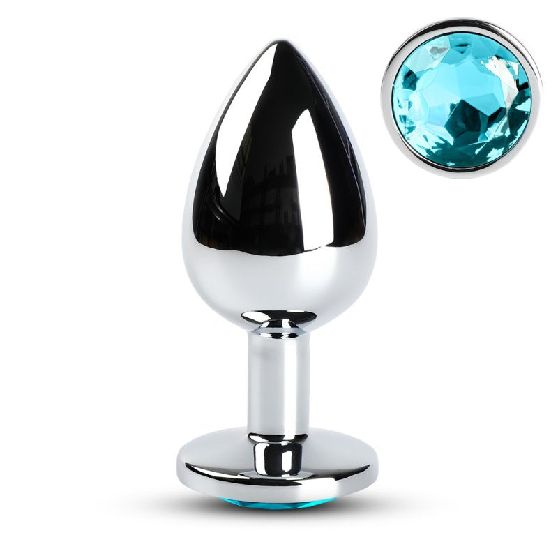 Sextoy Plug anal grande taille métallique bleu GZ009