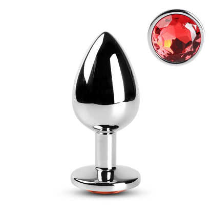 Sextoy Plug anal moyen métallique rouge GZ011