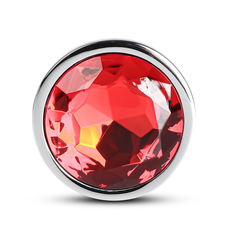 Sextoy Plug anal moyen métallique rouge GZ011