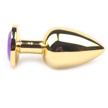 Sextoy Grand plug anal doré avec diamant violet GZ018