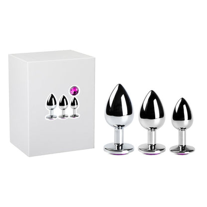 Sextoy Ensemble de 3 plugs anaux en métal GZ050