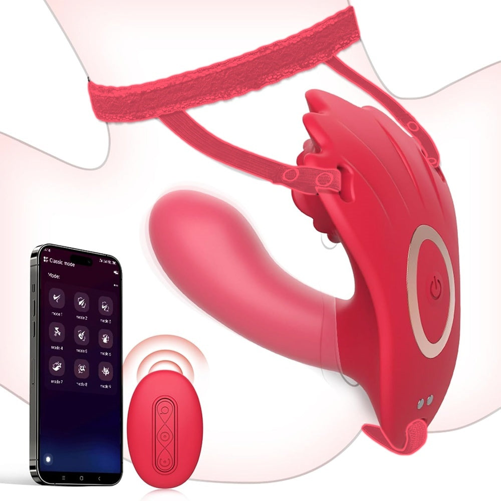 Sextoy vibromasseur portable, connecté, avec sangle et télécommande HB2507