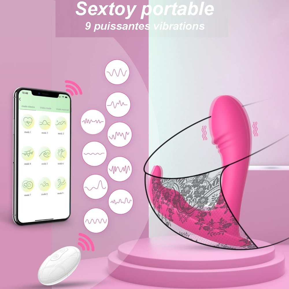 Vibromasseur portable connecté avec télécommande IW-111