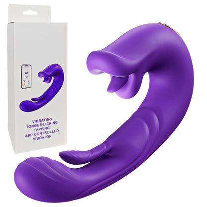 Sextoy Vibromasseur à langue et tapotements contrôlé par application IW-120