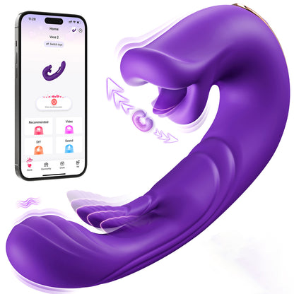 Sextoy Vibromasseur à langue et tapotements contrôlé par application IW-120