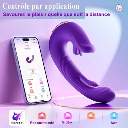Sextoy Vibromasseur à langue et tapotements contrôlé par application IW-120