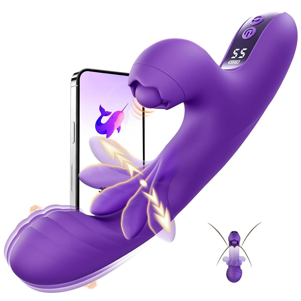 Sextoy Vibromasseur à tapotement point G et zones externes - application IW-121