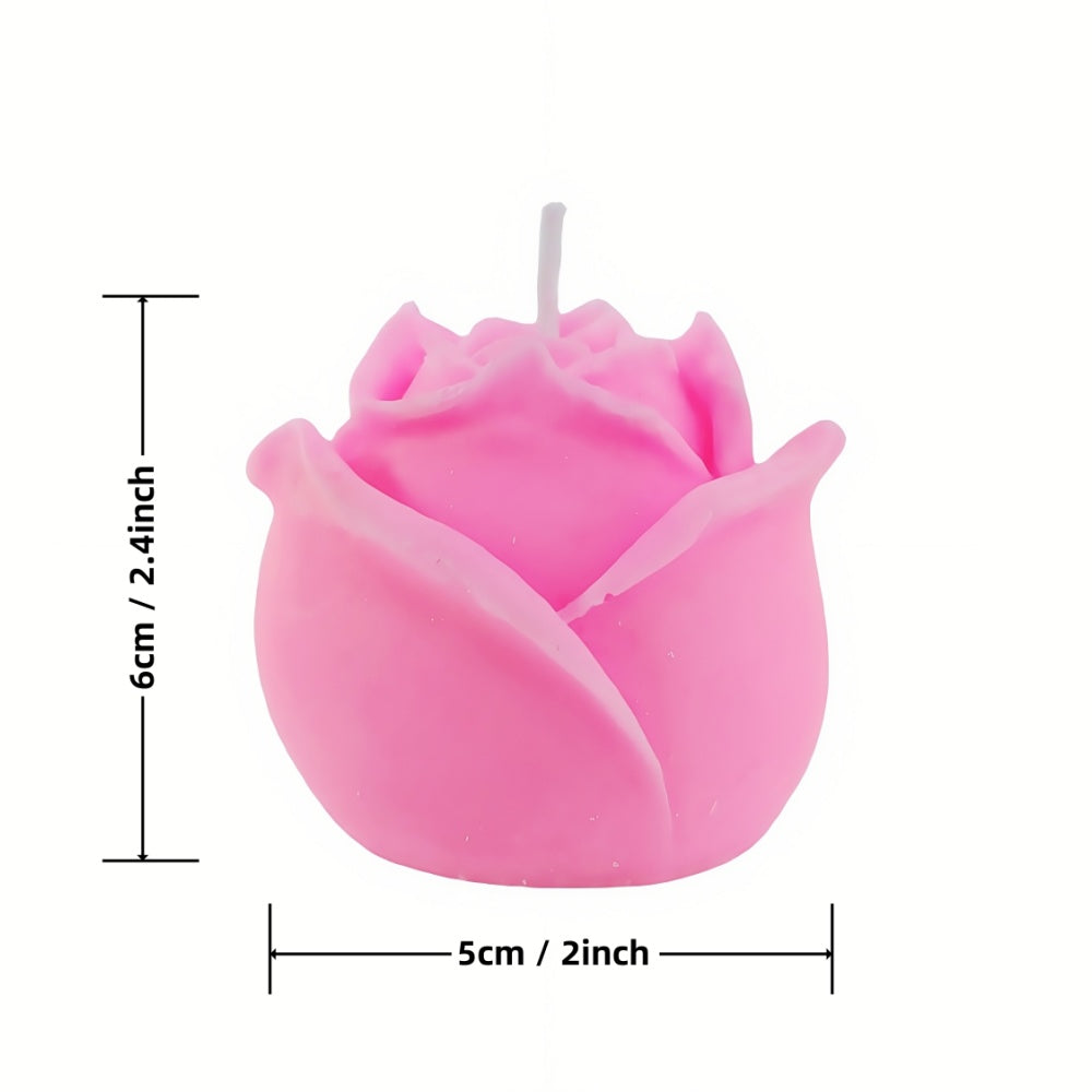 Bougie parfumée en cire en forme de rose JA-002