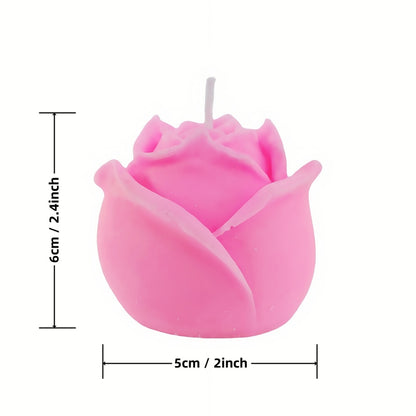 Bougie parfumée en cire en forme de rose JA-002