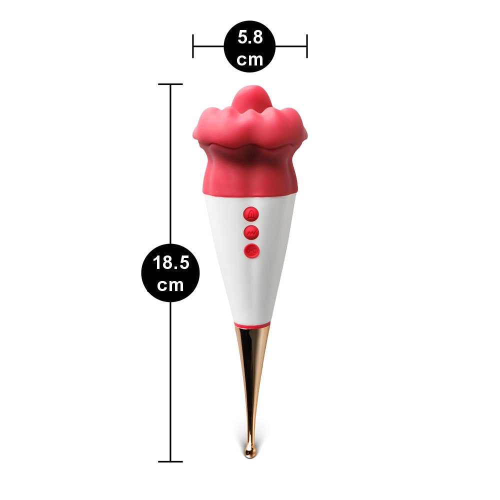 Sextoy Stimulateur à grande bouche rouge avec langue JC003