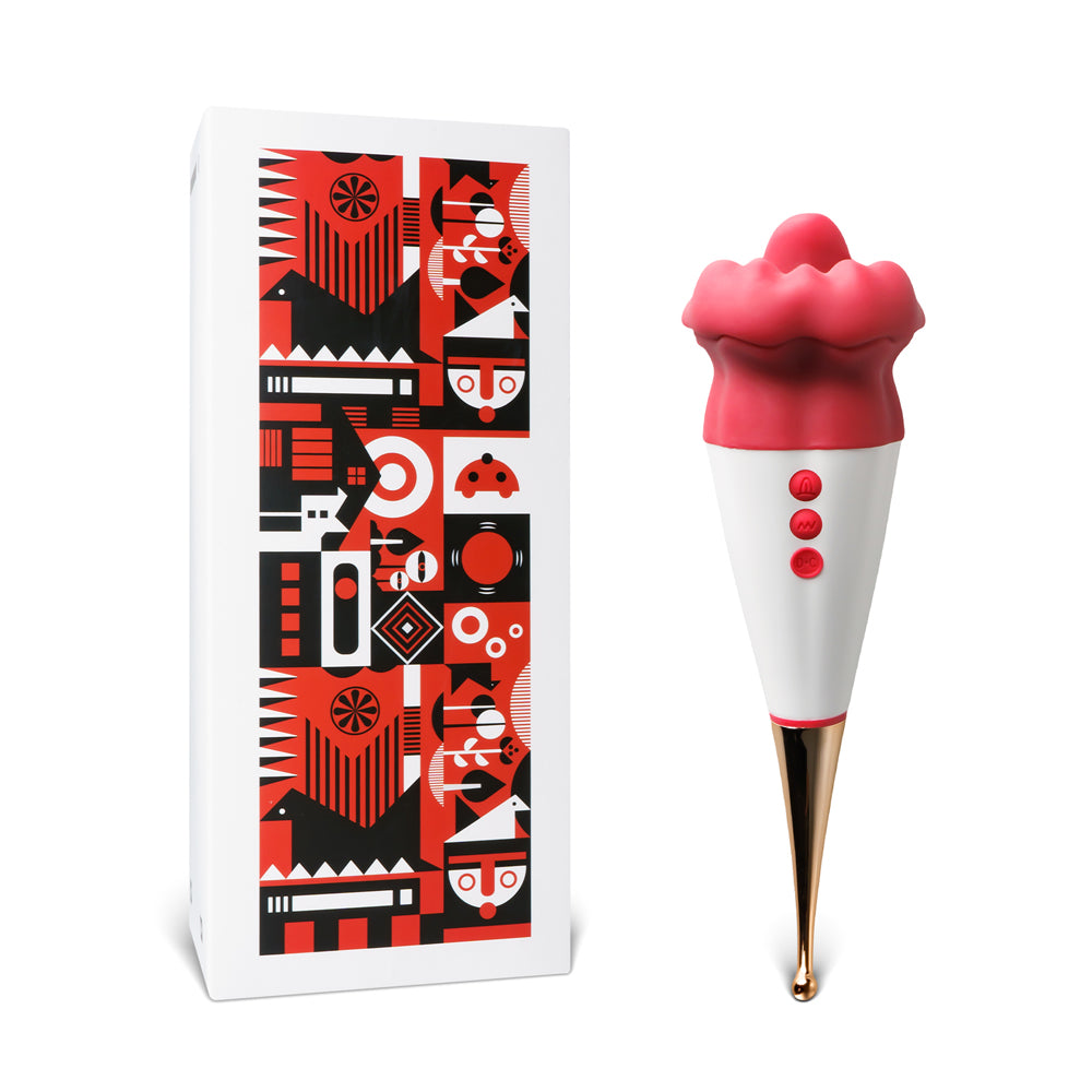 Sextoy Stimulateur à grande bouche rouge avec langue JC003