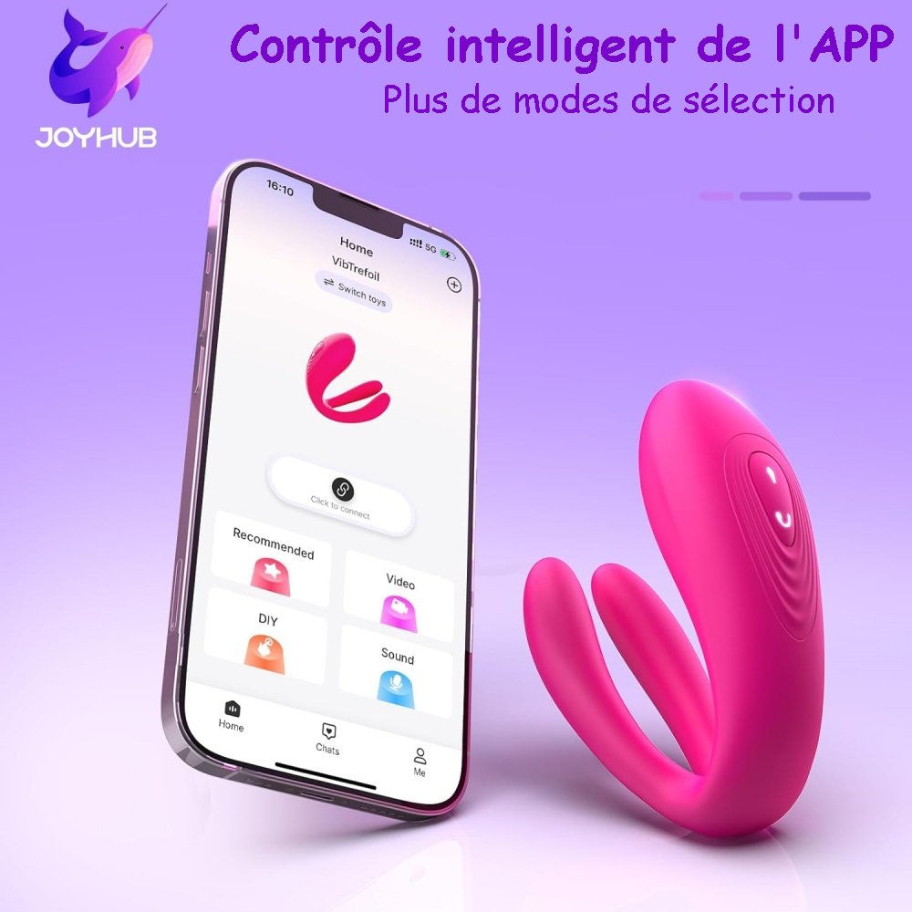 Sextoy Stimulateur clitoridien et point G connecté M-CD-2001