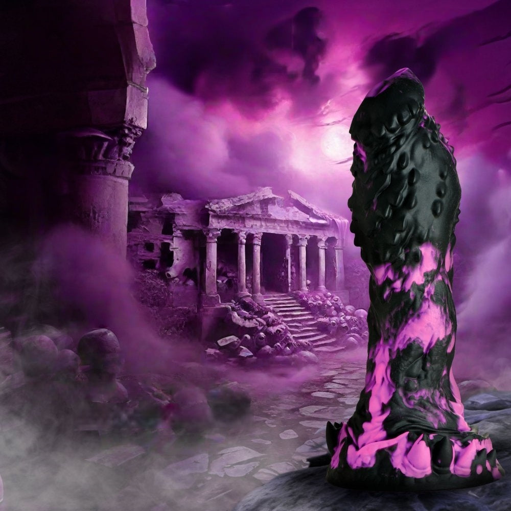 Sextoy Gode Fantasy en silicone noir + violet MJB-A0033