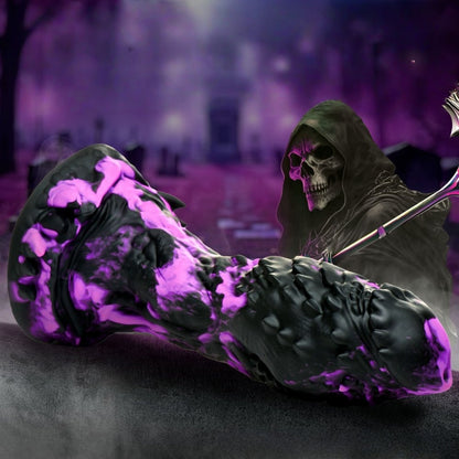 Sextoy Gode Fantasy en silicone noir + violet MJB-A0033