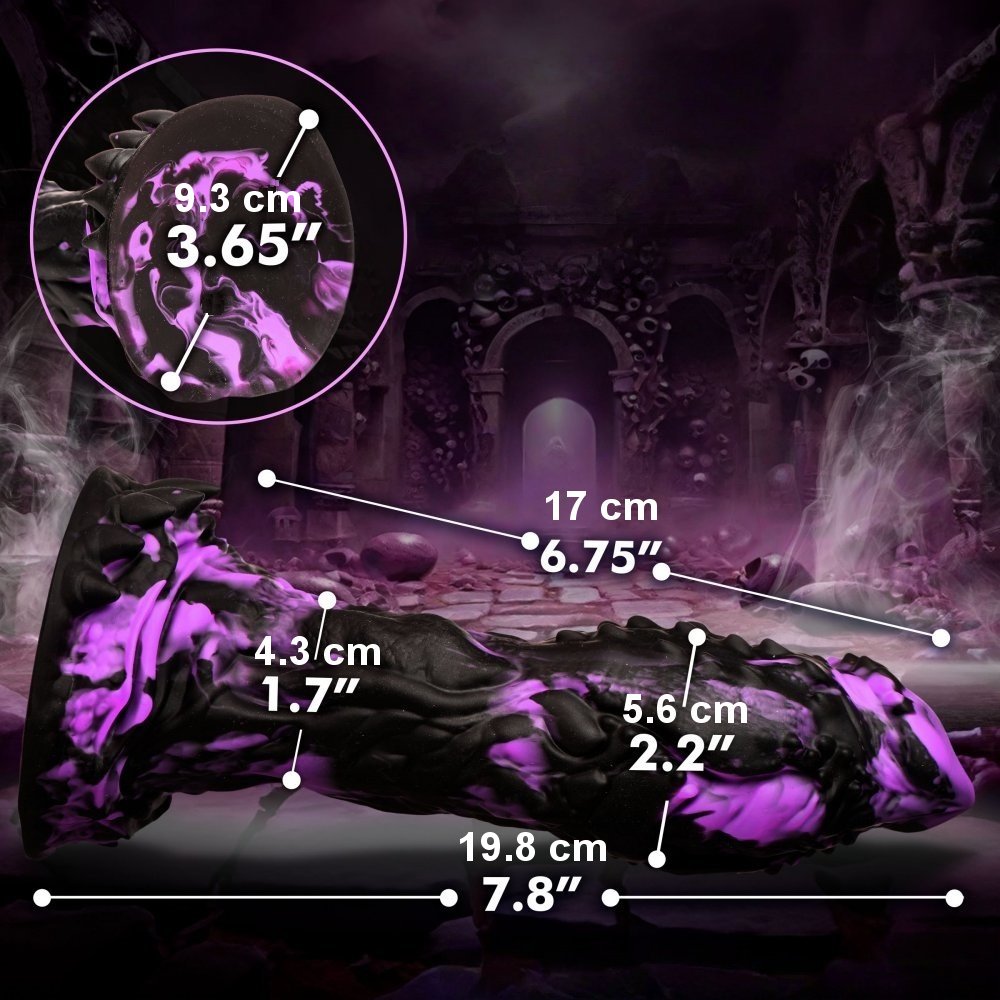 Sextoy Gode Fantasy en silicone noir + violet MJB-A0033