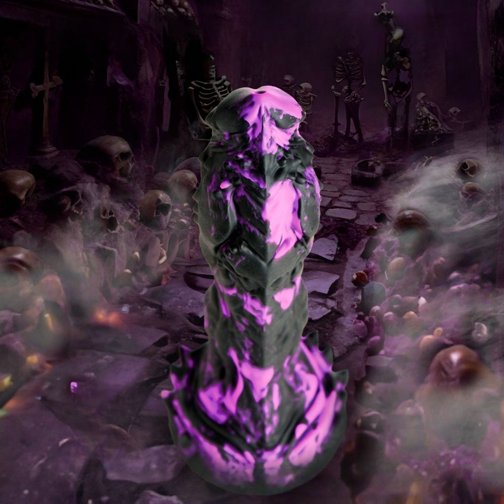 Sextoy Gode Fantasy en silicone noir + violet MJB-A0033