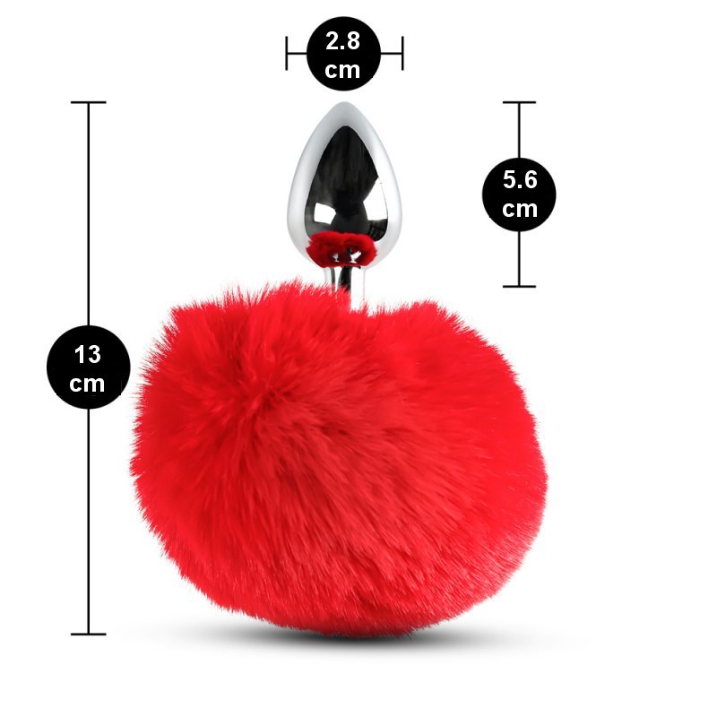 Sextoy Plug anal avec pompon rouge MPJ-018-C