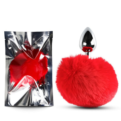 Sextoy Plug anal avec pompon rouge MPJ-018-C