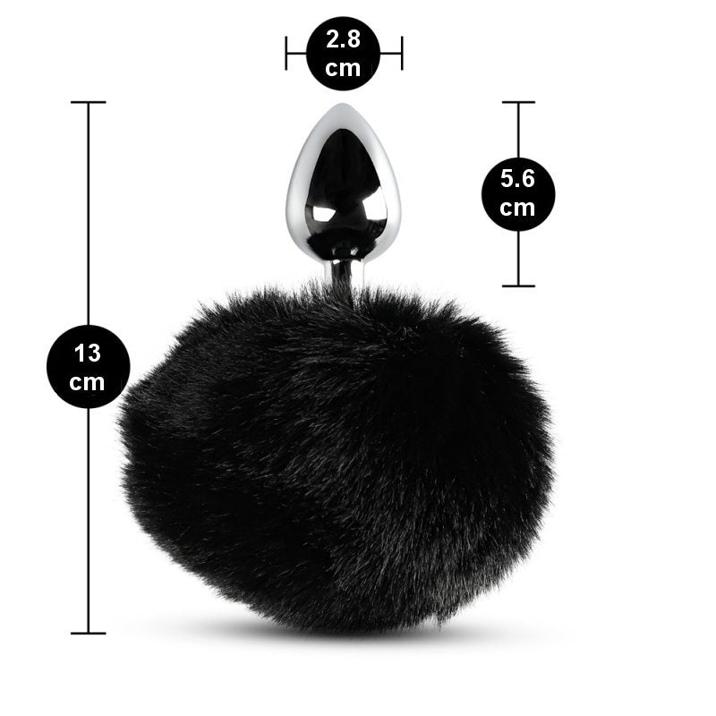Sextoy Plug anal avec pompon noir MPJ-018-G