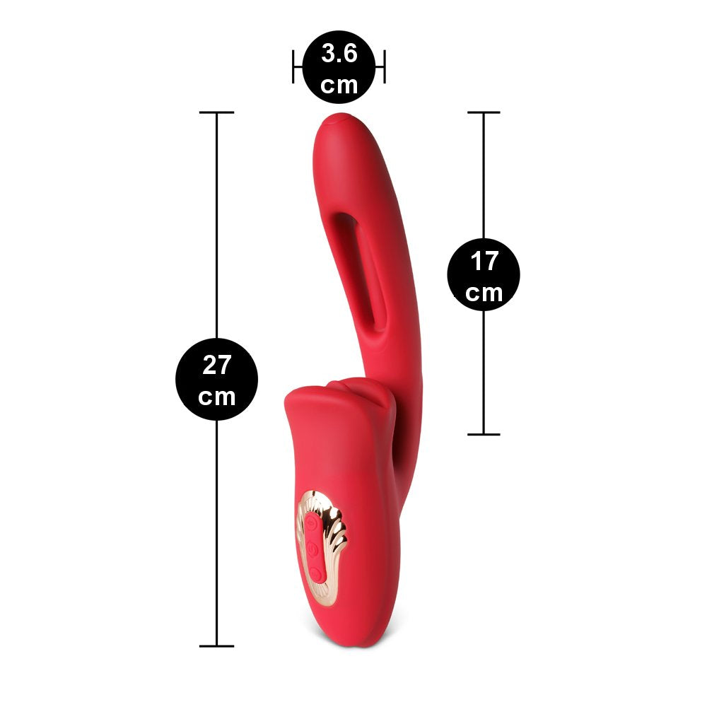 Sextoy Vibromasseur avec bouche et battements de langue RF14