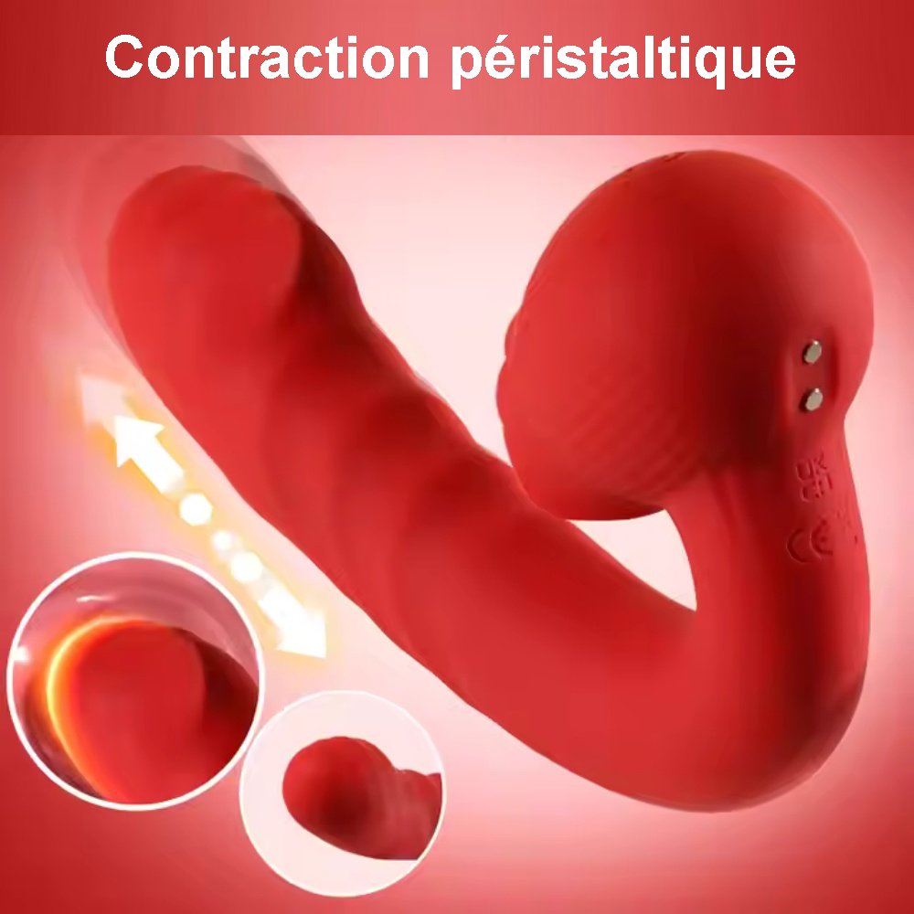 Sextoy vibromasseur clitoridien, avec poussée et langue SC248C01