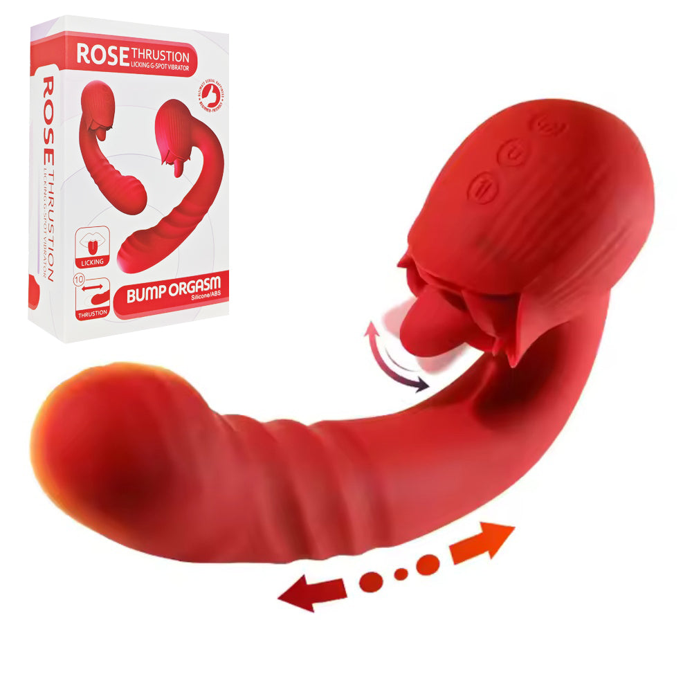 Sextoy vibromasseur clitoridien, avec poussée et langue SC248C01