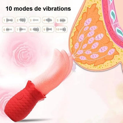 Sextoy vibromasseur langue de léchage SIDUN003