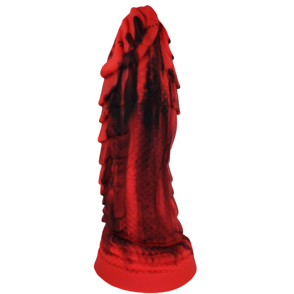 Sextoy Gode Monstre en silicone rouge + noir extra épais réaliste SIL-DS-046