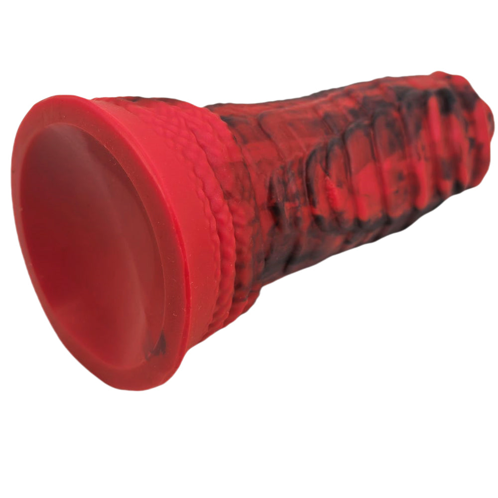 Sextoy Gode Monstre en silicone rouge + noir extra épais réaliste SIL-DS-046