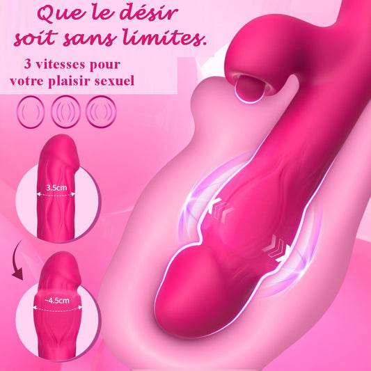Sextoy Vibrateur 5-en-1 Expansive, poussée, tapotement WS-NV154X