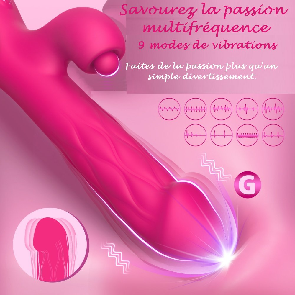 Sextoy Vibrateur 5-en-1 Expansive, poussée, tapotement WS-NV154X