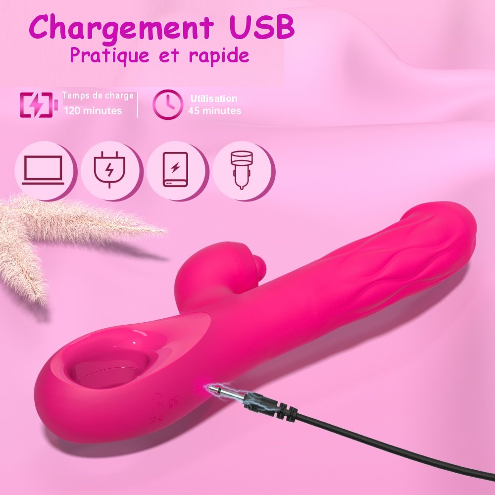Sextoy Vibrateur 5-en-1 Expansive, poussée, tapotement WS-NV154X