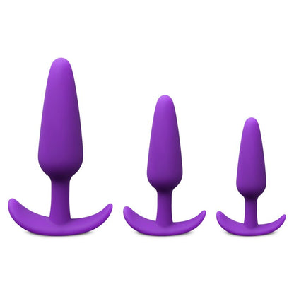 Sextoy Ensemble de 3 plugs anaux en silicone violet XL027Z