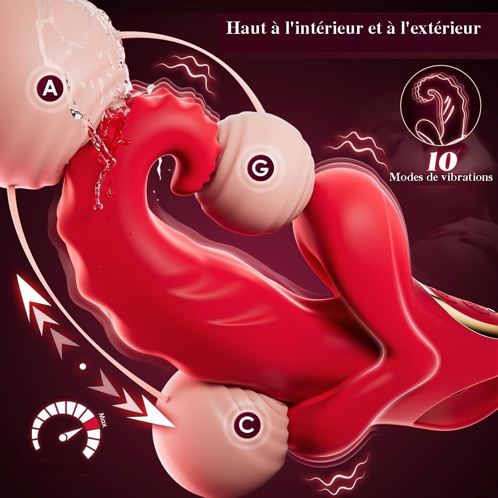 Sextoy vibromasseur connecté avec langue XLKJ005