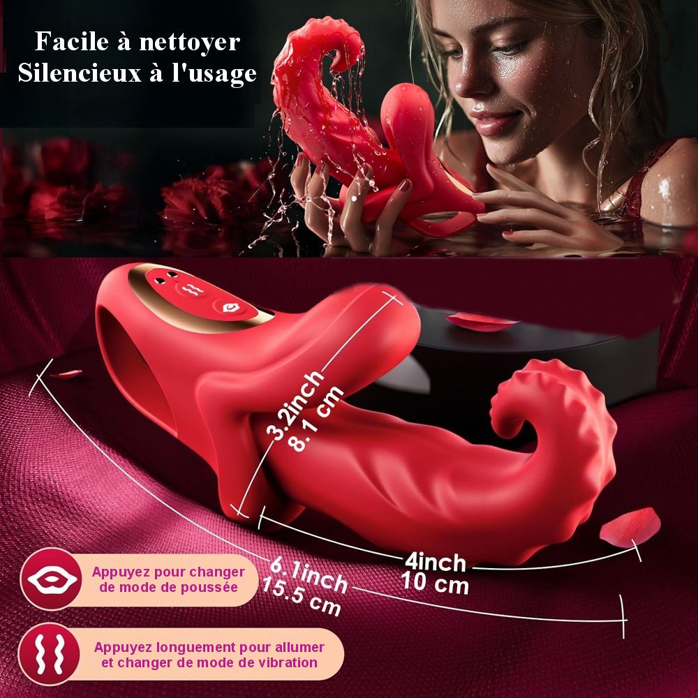 Sextoy vibromasseur connecté avec langue XLKJ005